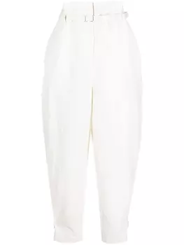 Stella McCartney зауженные брюки с завышенной талией, белый