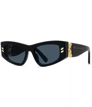 Stella McCartney женские черные солнцезащитные очки «кошачий глаз» SC40058 52 мм, черный