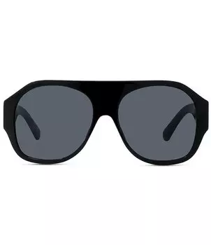 Stella McCartney Женские черные солнцезащитные очки-пилоты SC40054 56 мм, черный