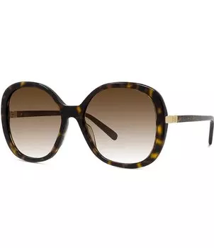 Stella McCartney - женские круглые солнцезащитные очки S-Wave 58 мм Havana, коричневый