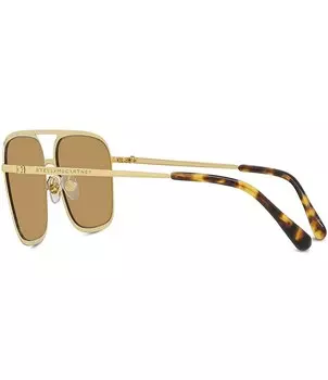 Stella McCartney Женские солнцезащитные очки-авиаторы 40069 57 мм, золотой