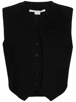 Stella McCartney жилет из вирджинской шерсти, черный