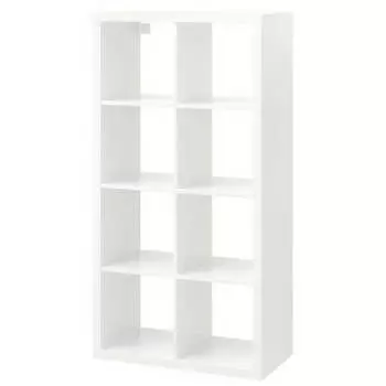 Стеллаж Ikea Kallax 77х147 см, глянцевый белый