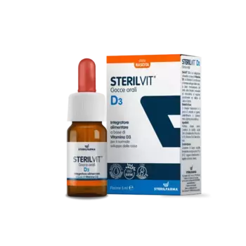 Sterilvit D3, капли для перорального применения, добавка витамина D, 5 мл, без глютена Sterilfarma