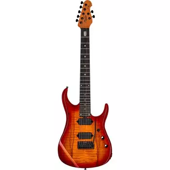 Sterling by Music Man JP157D John Petrucci Signature со звукоснимателями DiMarzio 7-струнная электрогитара Blood Orange Burst