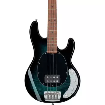 Sterling by Music Man StingRay Ray34 Flame Maple Электрическая бас-гитара Темно-бирюзовый