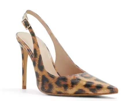 Stessy Sling Туфли Aldo, Brown/Beige Leopard Print