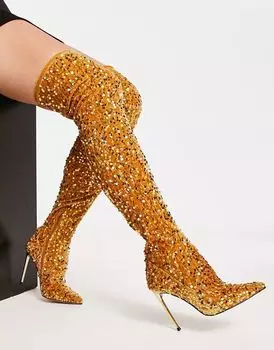 Steve Madden Ботильоны Vivan с золотыми пайетками на каблуке