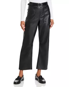STEVE MADDEN Брюки Haniel из искусственной кожи с бочонками, черный