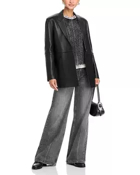 STEVE MADDEN Renzo Двухцветный свитер с круглым вырезом, черный