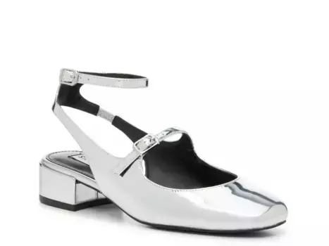 Steve Madden Стив Мэдден Спектор Мэри Джейн, серебристый металлик Синтетика