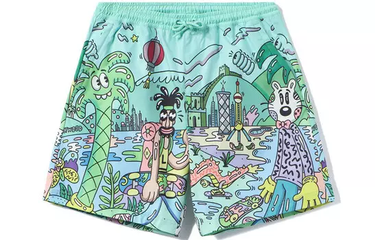 Steven Harrington X Skateboard повседневные шорты мужские зеленые Lining, зеленый