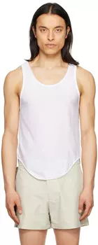 Steven Passaro Белая майка с изогнутым краем