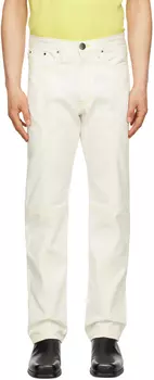 Steven Passaro Белые джинсы с контрастной прострочкой