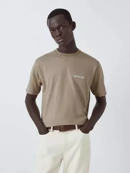 Стильная футболка с графическим принтом Gramicci, хаки