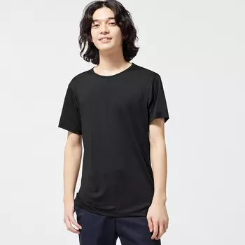 Стильная футболка с круглым вырезом GU, черный