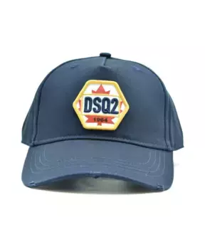 Стильная хлопковая кепка Dsquared2, синий