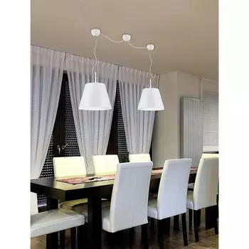 Стильная подвесная лампа с 2 пламенами, тканевый абажур, светильники для столовой, настольная лампа TRIO