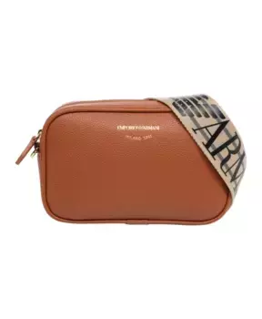 Стильная сумка через плечо с логотипом. Emporio Armani, коричневый