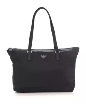 Стильная сумка шоппер, водоотталкивающая. Emporio Armani, черный