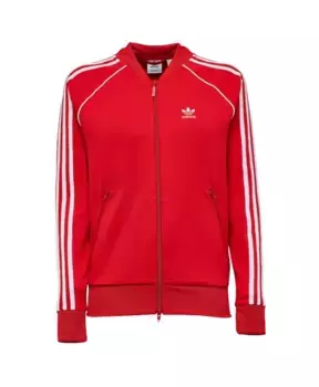 Стильная толстовка на молнии Adidas Originals, красный