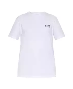 Стильная женская футболка с логотипом Golden Goose, белый