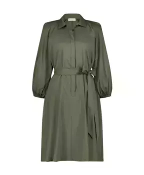 Стильное армейское платье рубашка Jane Lushka, зеленый