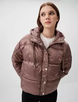 Стильное тканое пуховое пальто из норки с капюшоном Jimmy Key