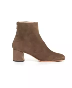 Стильные ботильоны из серо коричневой замши. Agl, бежевый