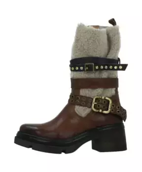 Стильные ботильоны с пряжкой. A.S.98, коричневый