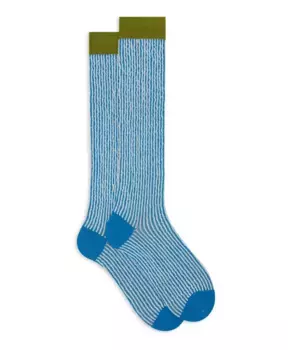 Стильные итальянские длинные хлопковые носки Gallo, мультиколор