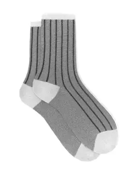 Стильные итальянские короткие носки с люрексом Gallo, мультиколор