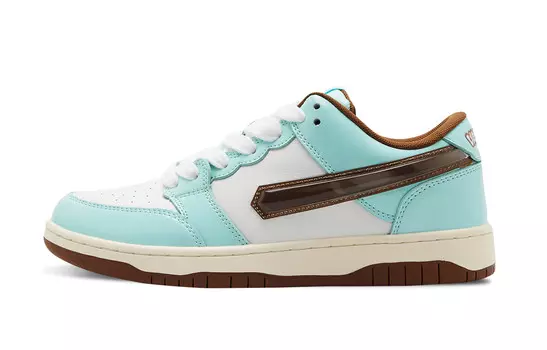 Стильные кроссовки для скейтбординга унисекс с низким верхом белого/синего цвета Vandy The Pink