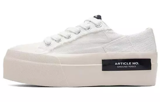 Стильные кроссовки для скейтбординга унисекс с низким верхом белого цвета Article No.