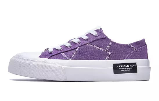 Стильные кроссовки для скейтбординга унисекс с низким верхом белого/фиолетового цвета Article No.