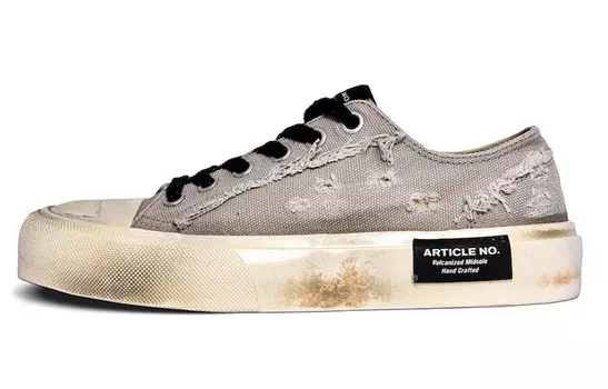 Стильные кроссовки для скейтбординга унисекс с низким верхом серого цвета Article No.