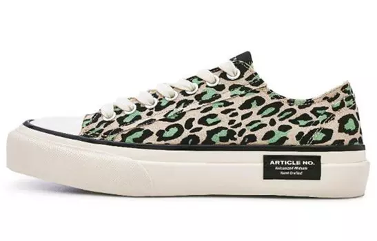 Стильные кроссовки для скейтбординга унисекс с низким верхом, зеленые/белые Article No.