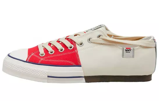 Стильные кроссовки для скейтбординга унисекс с низким верхом красного и белого цвета Mihara Yasuhiro
