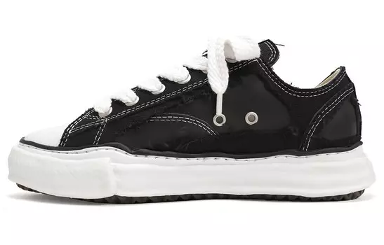 Стильные кроссовки для скейтбординга унисекс с низким верхом Mihara Yasuhiro, черный/белый