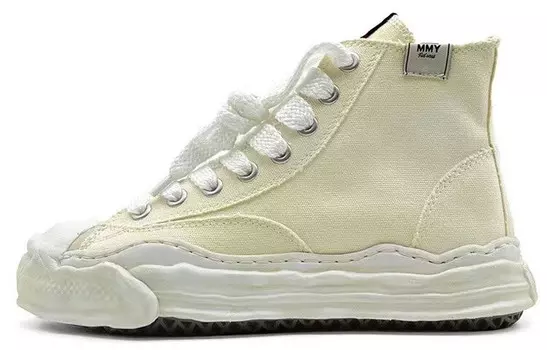 Стильные кроссовки для скейтбординга унисекс с высоким верхом бежевого цвета Mihara Yasuhiro