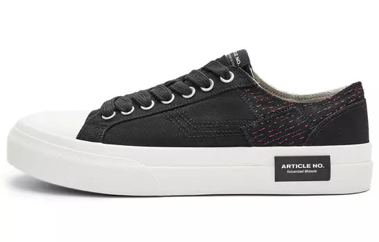 Стильные кроссовки для скейтбординга унисекс с низким верхом черного цвета Article No.