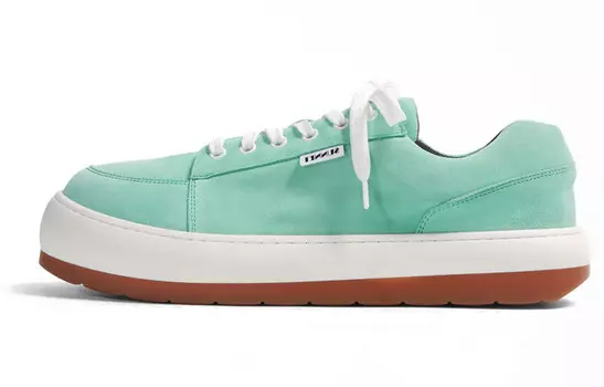 Стильные кроссовки для скейтбординга унисекс с низким верхом зеленого цвета Sunnei