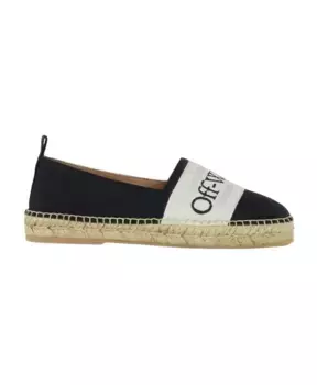 Стильные льняные эспадрильи Off White, черный