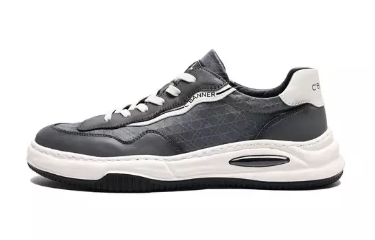 Стильные мужские кеды для скейтбординга с низким верхом серого цвета C°Banner