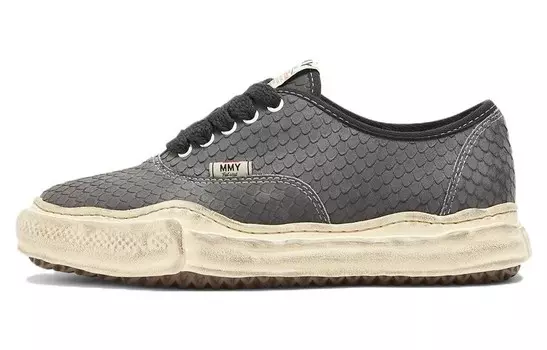 Стильные мужские кеды для скейтбординга с низким верхом серого цвета Mihara Yasuhiro