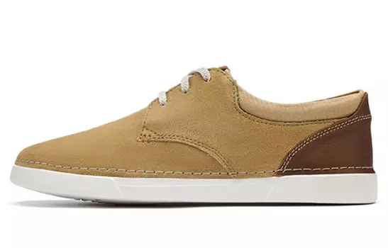 Стильные мужские кеды для скейтбординга с низким верхом, темно-песочного цвета Clarks