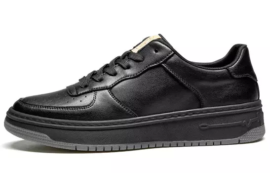 Стильные мужские кеды для скейтбординга с низким верхом черного цвета Leaveland