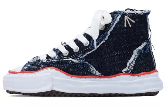 Стильные мужские кеды для скейтбординга с высоким верхом, синие, белые, оранжевые Mihara Yasuhiro