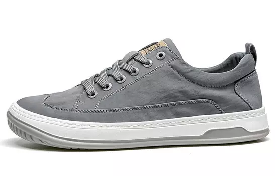 Стильные мужские кеды для скейтбординга с низким верхом серого цвета Leaveland