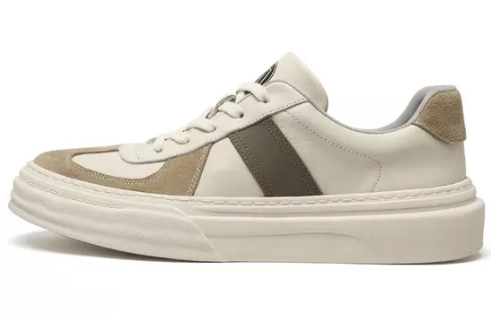 Стильные мужские кеды для скейтбординга с низким верхом, цвет белый/бежевый Anthony Miles